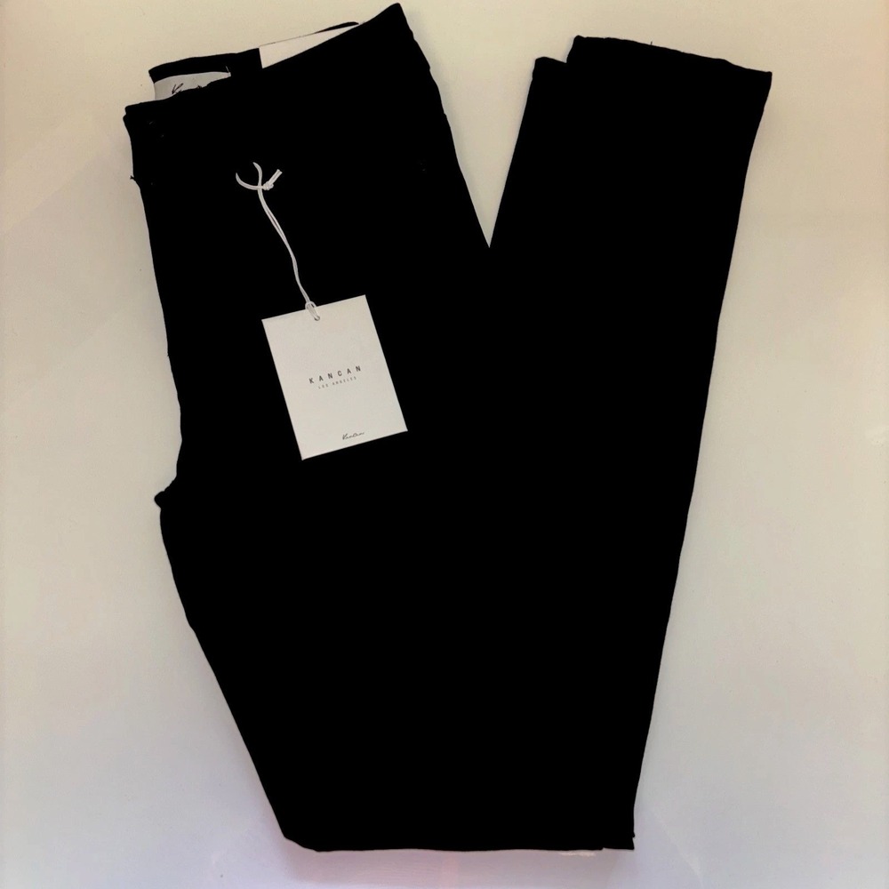 Kancan High Rise Super Skinny Jeans Black Denim KC8009BK Sz 5/26 NEW NWT stretch
